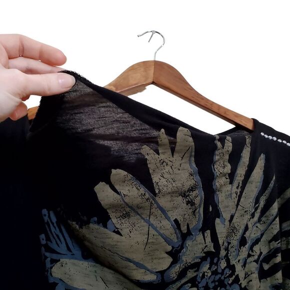 JohnPaulRichard Floral Semi-Sheer Rayon Mini Dress Size Small - Picture 3 of 15